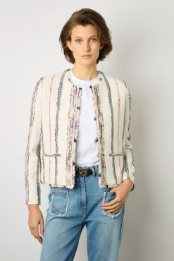 Gerard Darel Veste En Tweed Multicolore Naturel - Bonnie | Vestes