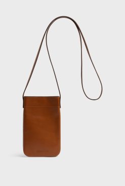 Gerard Darel Porte Telephone En Cuir Cognac - Ladyphone | Petite Maroquinerie