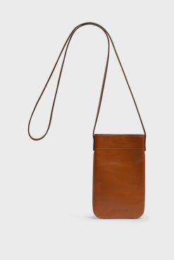 Gerard Darel Porte Telephone En Cuir Cognac - Ladyphone | Petite Maroquinerie