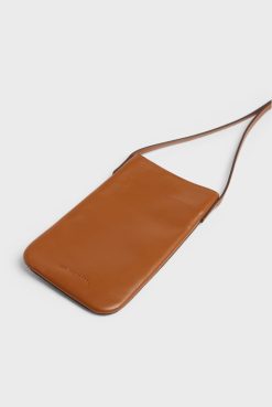 Gerard Darel Porte Telephone En Cuir Cognac - Ladyphone | Petite Maroquinerie