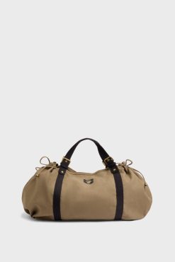 Gerard Darel Sac De Voyage En Toile Kaki - 72H | L'Iconique 24H