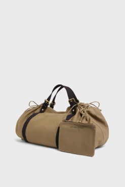 Gerard Darel Sac De Voyage En Toile Kaki - 72H | L'Iconique 24H