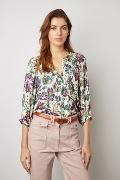 Gerard Darel Blouse Imprimee Jacquard Ecru - Abell | Chemises & Blouses