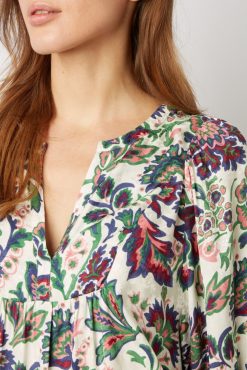 Gerard Darel Blouse Imprimee Jacquard Ecru - Abell | Chemises & Blouses