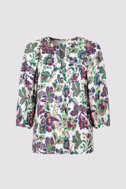 Gerard Darel Blouse Imprimee Jacquard Ecru - Abell | Chemises & Blouses