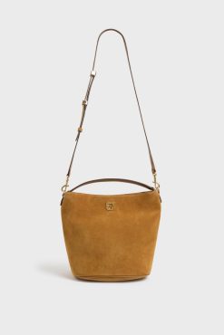 Gerard Darel Sac Seau En Cuir Velours Ble - Le Sandrine | Sacs A Bandouliere