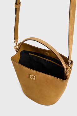 Gerard Darel Sac Seau En Cuir Velours Ble - Le Sandrine | Sacs A Bandouliere