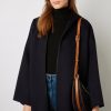 Gerard Darel Cape En Laine Double Face Marine - Nesrynn | Manteaux & Trenchs