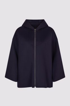 Gerard Darel Cape En Laine Double Face Marine - Nesrynn | Manteaux & Trenchs