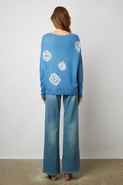 Gerard Darel Pull V En Cachemire Tie & Dye Bleu - Lehnie | Maille