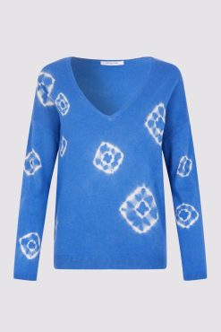 Gerard Darel Pull V En Cachemire Tie & Dye Bleu - Lehnie | Maille