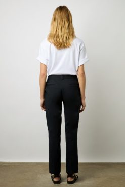 Gerard Darel Pantalon 7/8 En Coton Uni Marine - Cora | Costumes & Ensembles