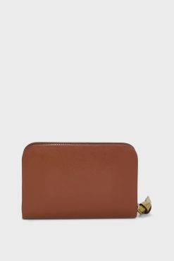 Gerard Darel Portefeuille En Cuir Beige - Miniwallet | Petite Maroquinerie