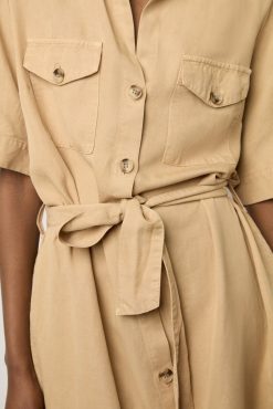 Gerard Darel Robe Chemise Unie Sable - Estille | Robes