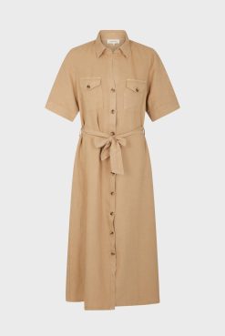 Gerard Darel Robe Chemise Unie Sable - Estille | Robes