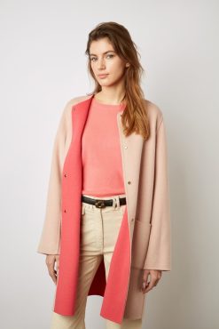 Gerard Darel Manteau Reversible En Laine Corail - Nadra | Manteaux & Trenchs