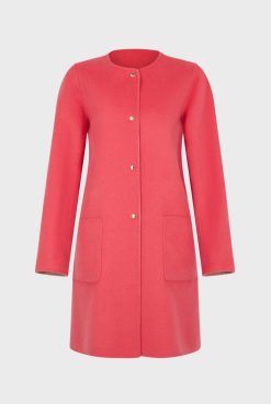 Gerard Darel Manteau Reversible En Laine Corail - Nadra | Manteaux & Trenchs