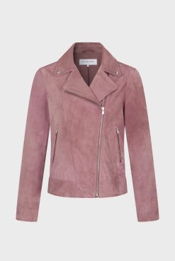 Gerard Darel Veste En Cuir Velours Parme - Joceline | Cuirs & Peaux