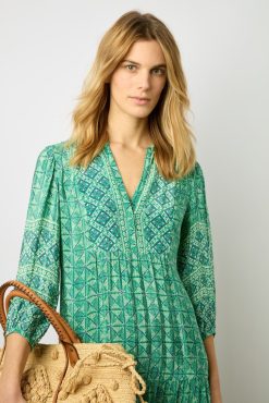 Gerard Darel Robe Longue Et Droite Emeraude - Emi | Robes