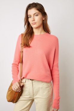 Gerard Darel Pull Cachemire A Col Rond Corail - Laurrea | Maille