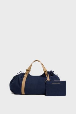 Gerard Darel Sac De Voyage En Toile Marine - 72H | L'Iconique 24H