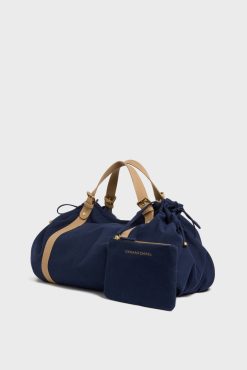 Gerard Darel Sac De Voyage En Toile Marine - 72H | L'Iconique 24H