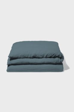 Gerard Darel Housse De Couette En Lin Lave - Bleu De Nuit | Housses De Couette