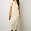 Gerard Darel Robe Midi Brodee Naturel - Elouane | Robes