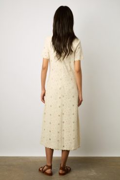 Gerard Darel Robe Midi Brodee Naturel - Elouane | Robes