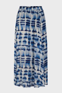 Gerard Darel Jupe Midi Tie And Dye Encre - Danica | Jupes